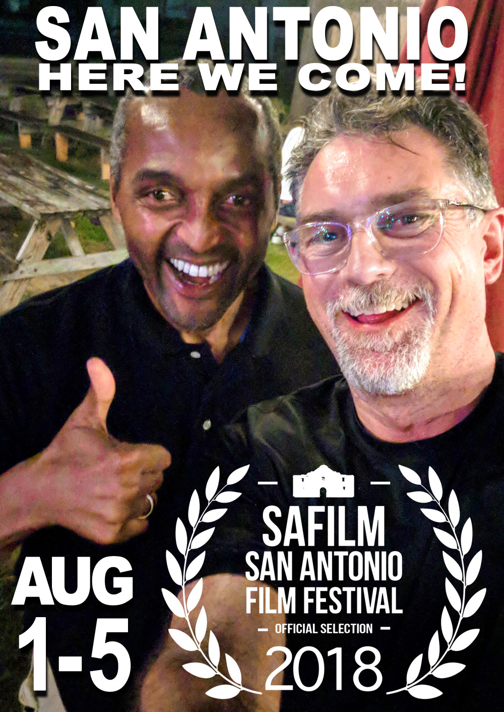 EP Steve Harris and Director J Matt Wallace get the news about the San Antonio Film Festival Selection